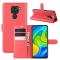 Xiaomi Redmi Note 9 - Litchi Plånboksfodral - Röd