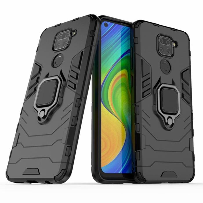 Bild 2, Xiaomi Redmi Note 9 - Hybrid Ring Skal - Svart