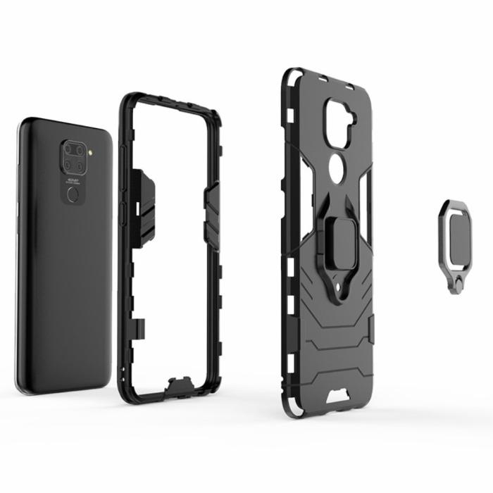 Bild 3, Xiaomi Redmi Note 9 - Hybrid Ring Skal - Svart