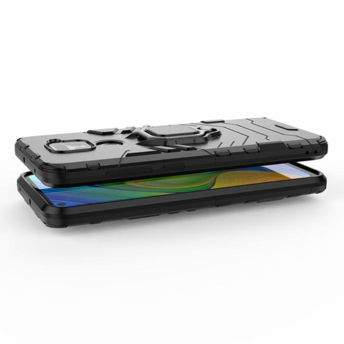 Bild 4, Xiaomi Redmi Note 9 - Hybrid Ring Skal - Svart