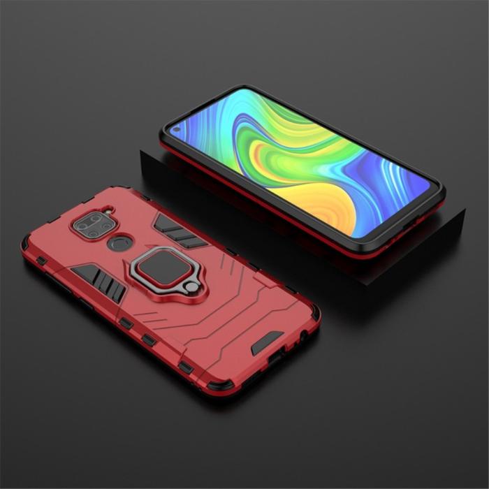 Bild 5, Xiaomi Redmi Note 9 - Hybrid Ring Skal - Röd
