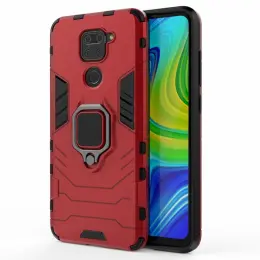 Xiaomi Redmi Note 9 - Hybrid Ring Skal - Röd