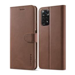 LC.IMEEKE Xiaomi Redmi Note 11 Pro 5G Fodral Läder Brun