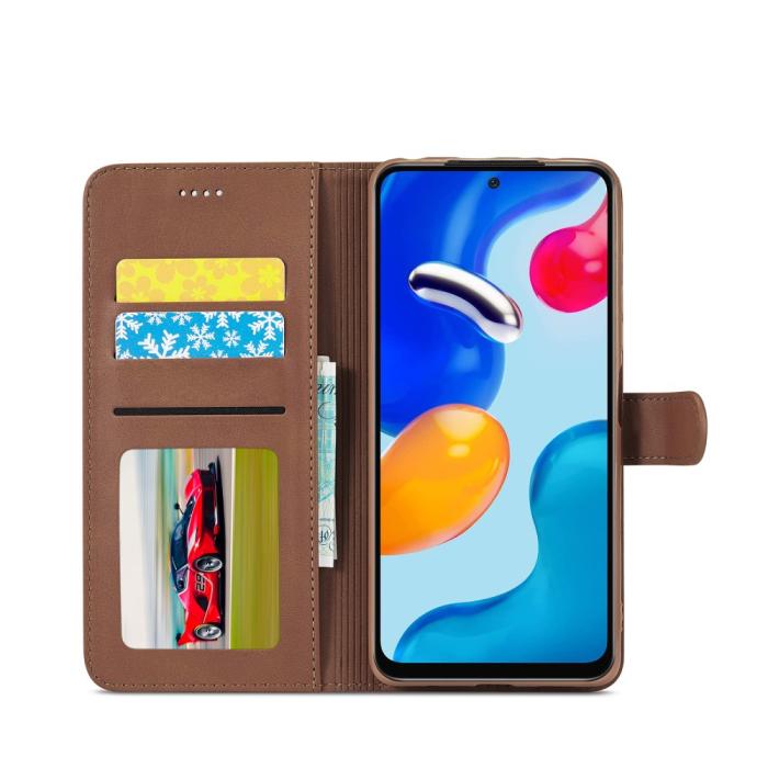 Bild 4, LC.IMEEKE Xiaomi Redmi Note 11 Pro 5G Fodral Läder Brun