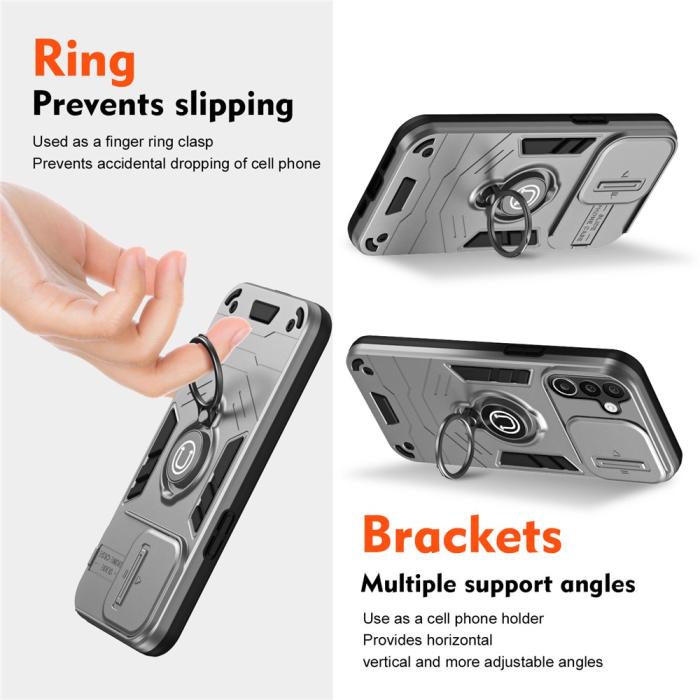 Bild 2, Samsung Galaxy A27 5G Skal Camshield Kickstand Grå