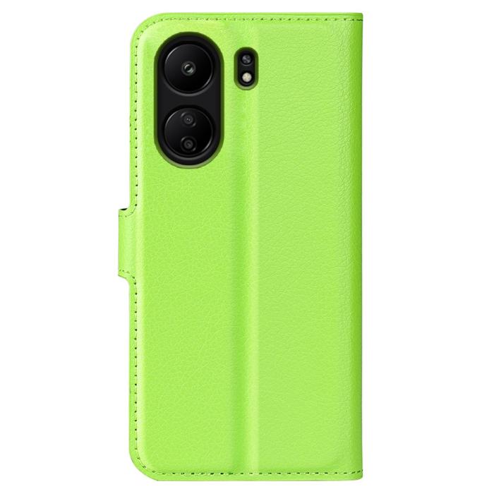 Bild 6, Xiaomi Redmi 13C 4G Fodral Litchi Läder Grön