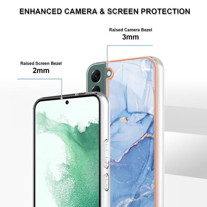 Bild 4, Samsung Galaxy S23 Plus Skal Marmor TPU Blå