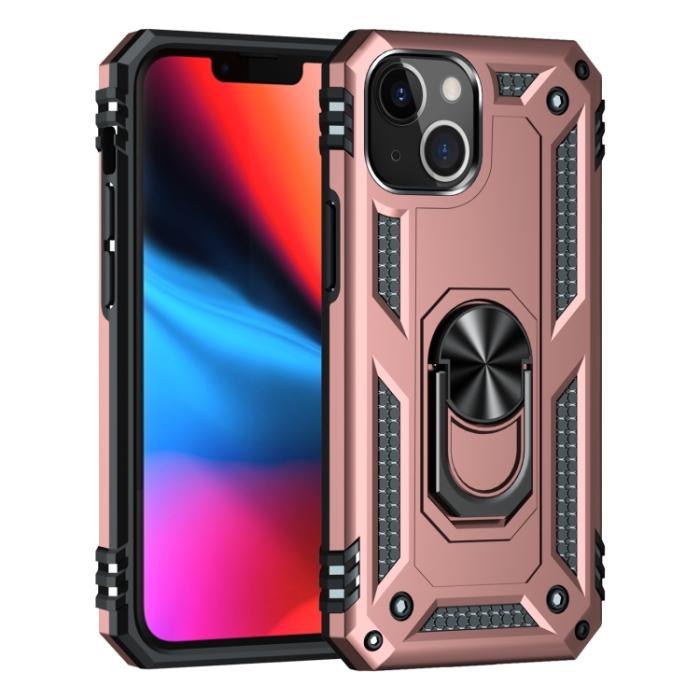 Bild 2, iPhone 14 Plus Skal Shockproof Ring Roséguld