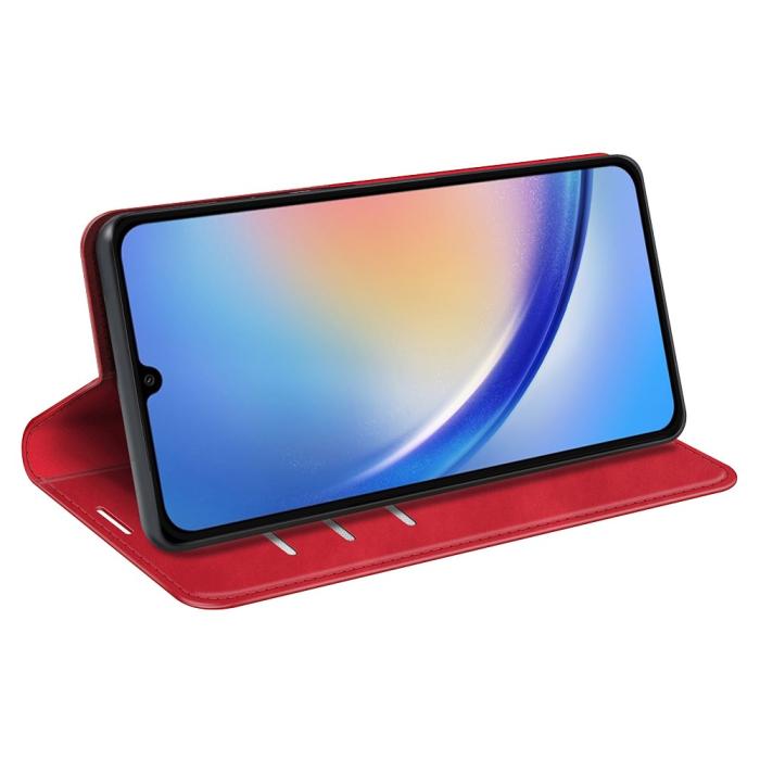 Bild 3, Samsung Galaxy A35 5G Fodral Flip Skin Touch Röd