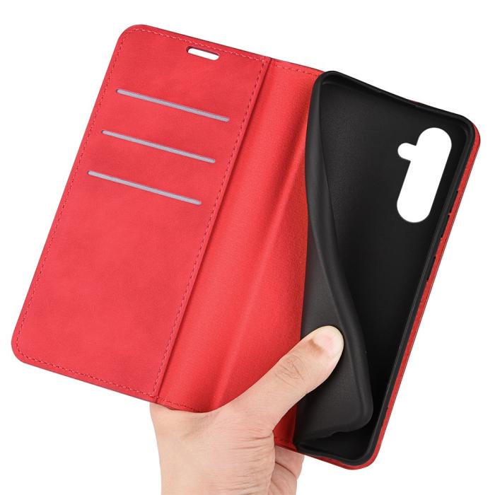 Bild 4, Samsung Galaxy A35 5G Fodral Flip Skin Touch Röd