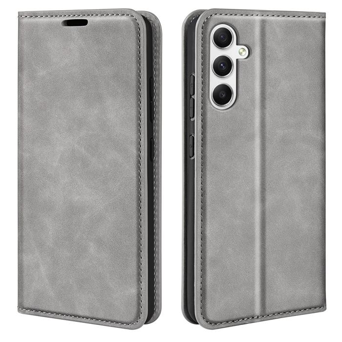Bild 1, Samsung Galaxy A35 5G Fodral Flip Skin Touch Grå