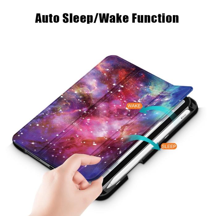 Bild 6, iPad Mini 2024/2021 Fodral Tri-Fold Pennhållare Cosmic Space