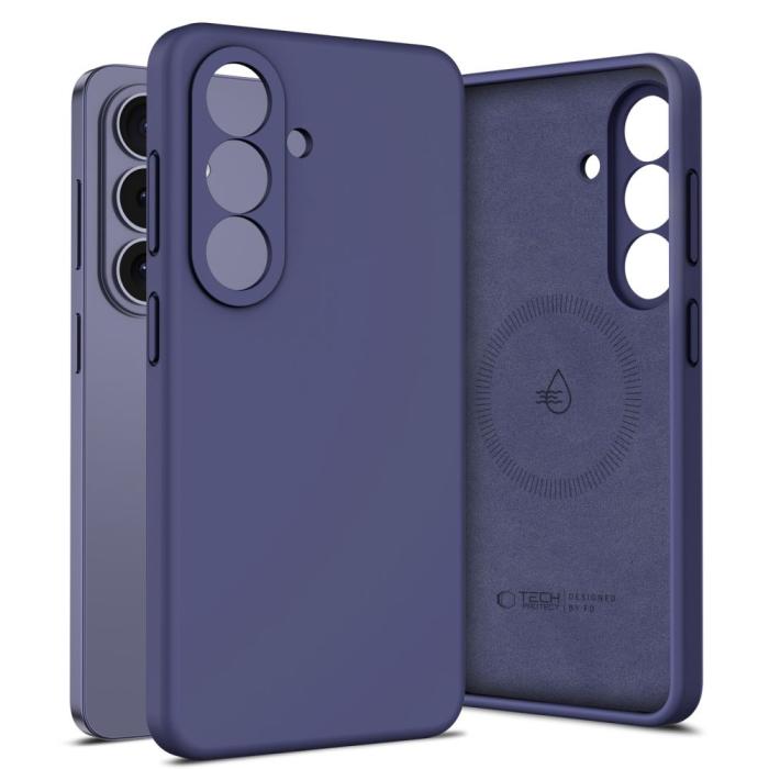 Bild 2, Tech-Protect Galaxy S26 Skal MagSafe Silicone Cobalt Violet