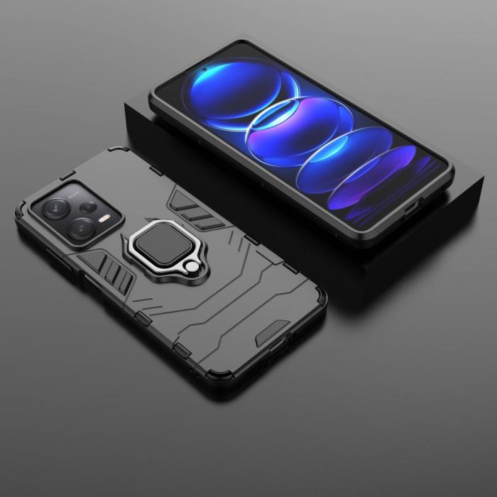 Bild 5, Xiaomi Redmi Note 12 Pro 5G Skal Ring Hybrid Armor Svart