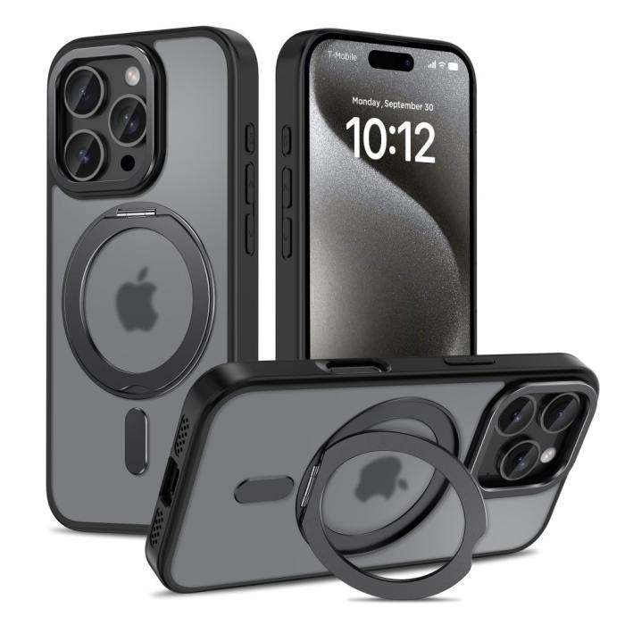 Bild 1, Tech-Protect iPhone 16 Pro Skal MagSafe MagRing Matt Svart