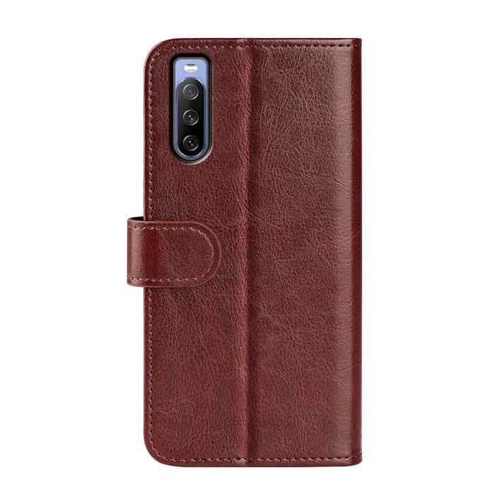 Bild 6, Sony Xperia 10 IV Fodral Crazy Horse Läder Brun
