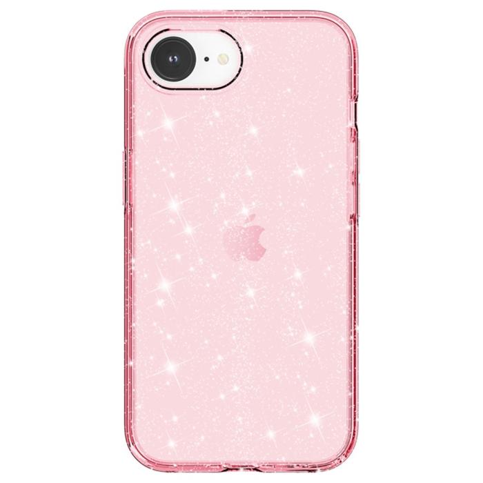 Bild 3, iPhone 17e / 16e Skal Glitter Shockproof Rosa