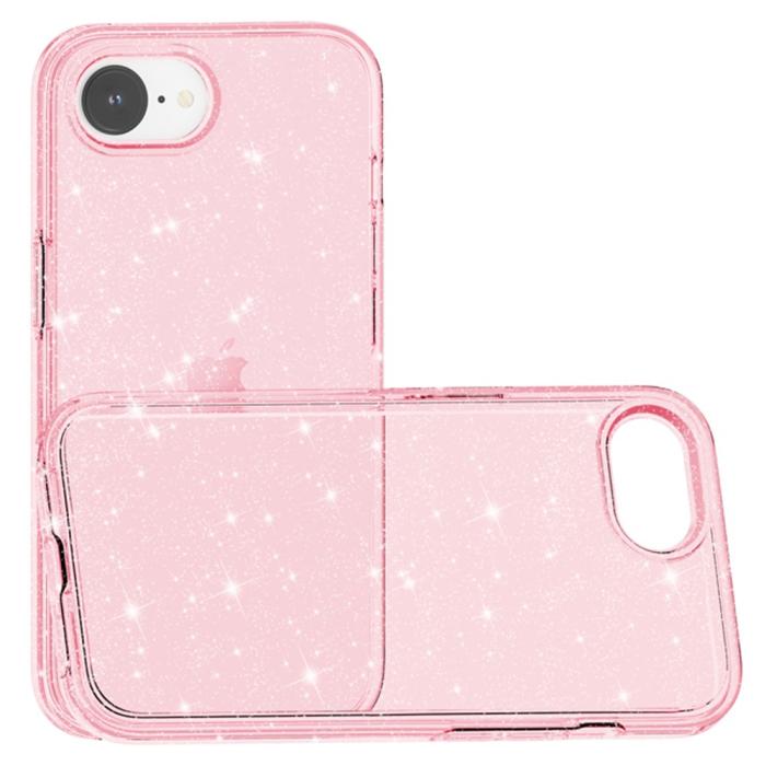 Bild 5, iPhone 17e / 16e Skal Glitter Shockproof Rosa