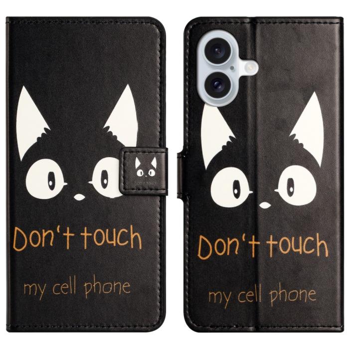 Bild 1, iPhone 16 Plus Fodral Med Tryck Dont Touch Katt