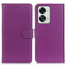 OnePlus Nord 2T 5G Fodral Litchi Läder Lila