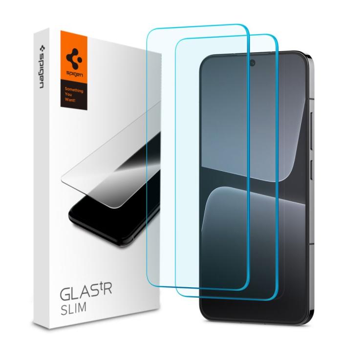 Bild 1, Spigen Xiaomi 14 / 13 2-PACK Skärmskydd Glas.tR Slim