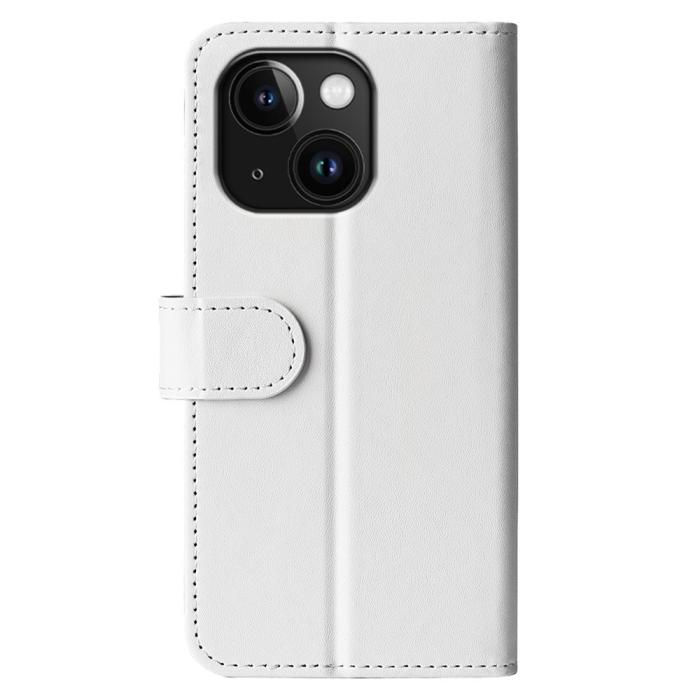 Bild 6, iPhone 15 Plus Fodral Crazy Horse Läder Vit