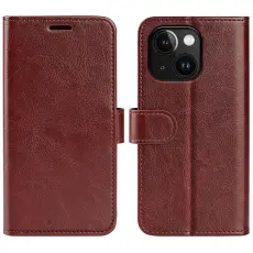 iPhone 15 Plus Fodral Crazy Horse L&auml;der Brun