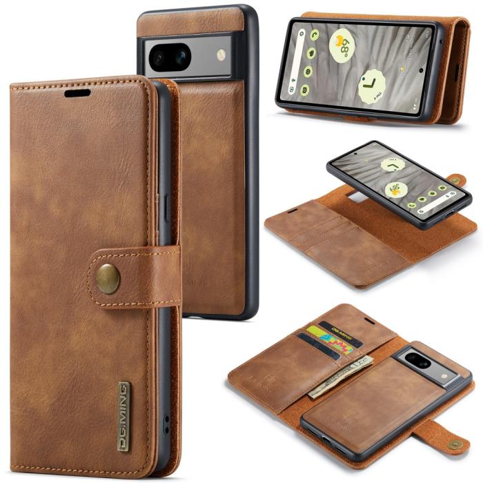 Bild 1, DG.MING Google Pixel 8A 2in1 Magnet Fodral Brun