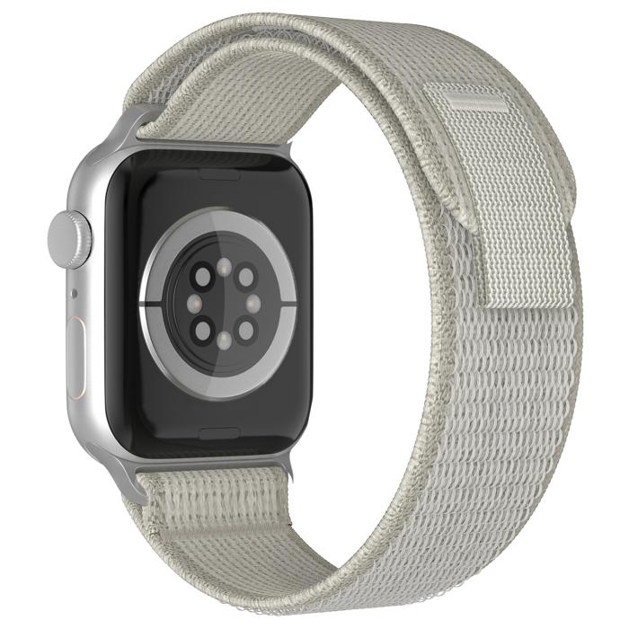 Bild 1, Apple Watch 42/44/45/49 mm Armband Nylon Trail Loop Ljus Grå