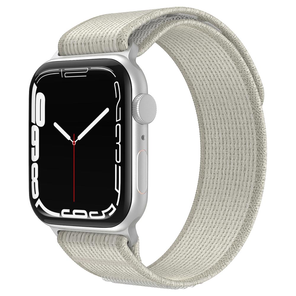 Apple Watch 42/44/45/49 mm Armband Nylon Trail Loop Ljus Grå