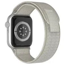 Apple Watch 42/44/45/46/49 mm Armband Nylon Trail Loop Ljus Grå