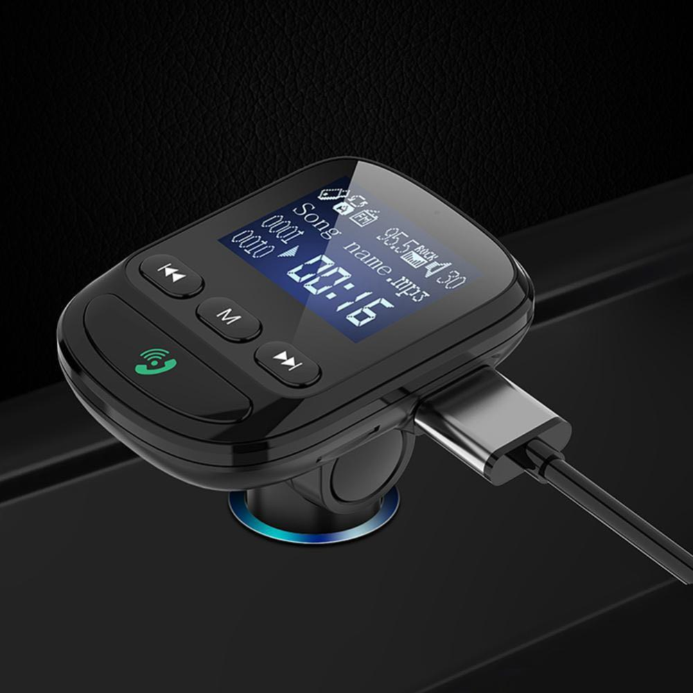 BT06 Bluetooth FM Sändare Med Display - Svart
