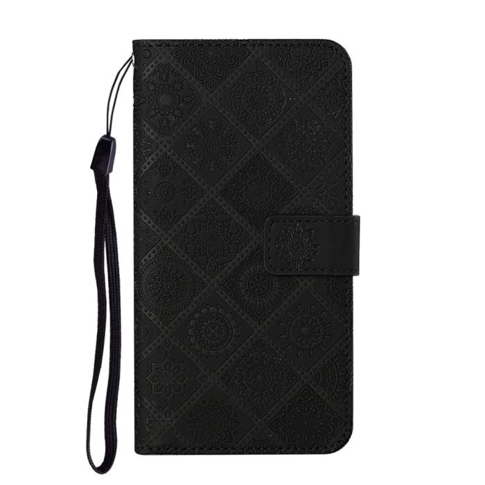 Bild 2, Samsung Galaxy S22 Plus Fodral Tryckta Mandala Blommor Svart