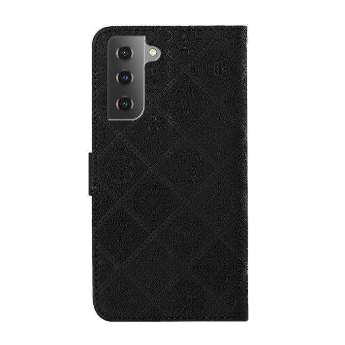 Bild 3, Samsung Galaxy S22 Plus Fodral Tryckta Mandala Blommor Svart
