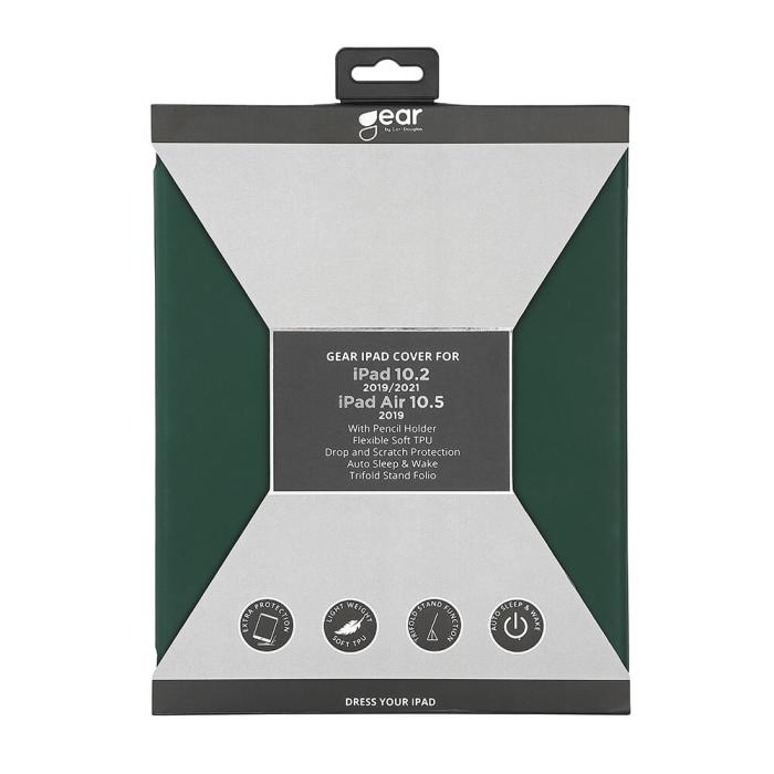Bild 2, GEAR iPad 10.2 19/20/21 / Air 10.5 Fodral Soft Touch Grön