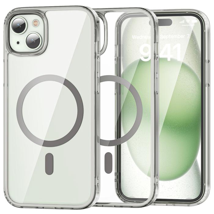 Bild 1, ColorPop iPhone 15 Plus Skal CH MagSafe Transparent/Titanium