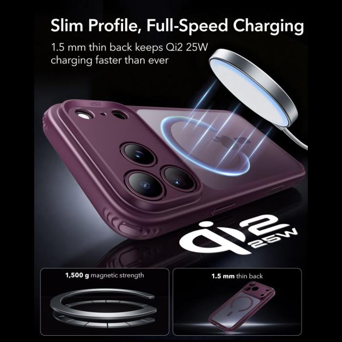 Bild 5, ESR iPhone 18 Pro / 17 Pro Skal MagSafe Frostad Hybrid