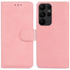 Samsung Galaxy S23 Ultra Fodral L&auml;der Rosa