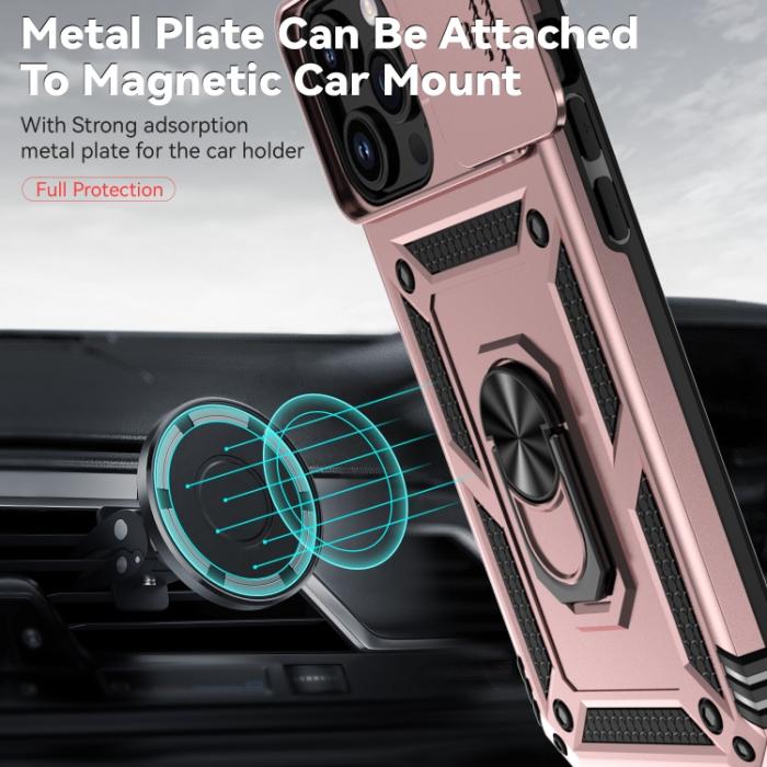 Bild 6, iPhone 15 Pro Skal CamShield Armor Ring Roséguld