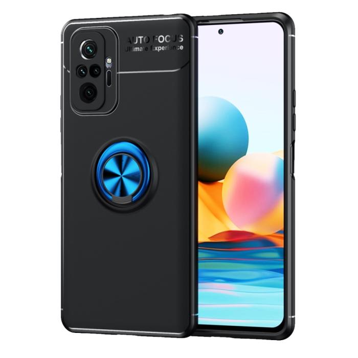 Bild 1, Xiaomi Redmi Note 10 Pro - Ring Skal - Svart/Blå