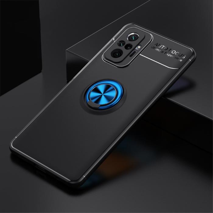 Bild 2, Xiaomi Redmi Note 10 Pro - Ring Skal - Svart/Blå