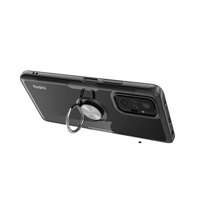 Bild 2, Xiaomi Redmi Note 10 Pro - Hybrid Ring Skal - Blå/Svart