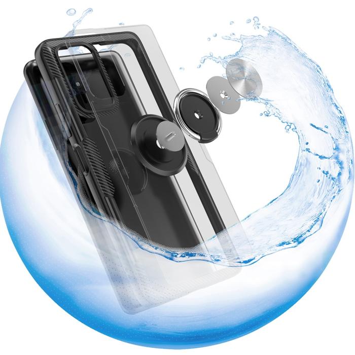 Bild 5, Xiaomi Redmi Note 10 Pro - Hybrid Ring Skal - Blå/Svart