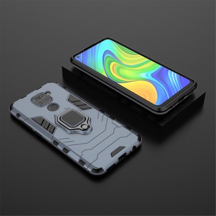 Bild 5, Xiaomi Redmi Note 9 - Hybrid Ring Skal - Navy Blue