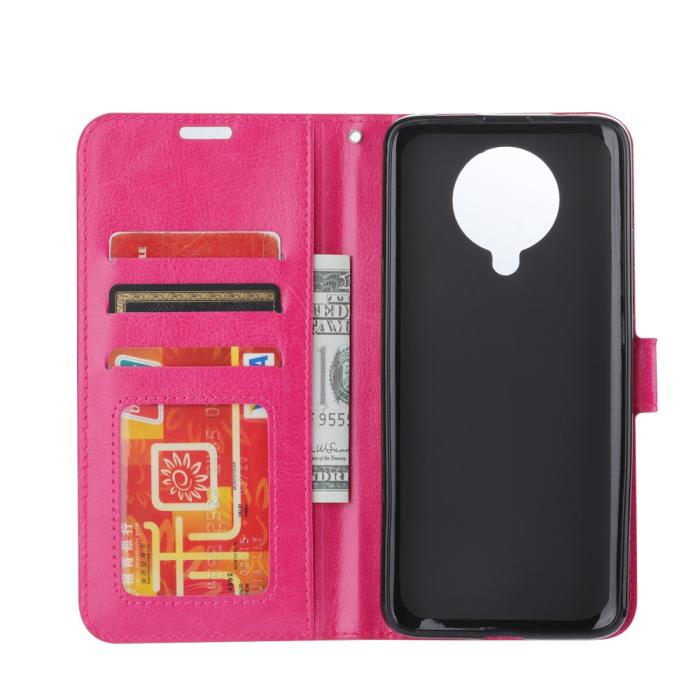Bild 3, Xiaomi Poco F2 Pro - Crazy Horse Plånboksfodral - Rosa