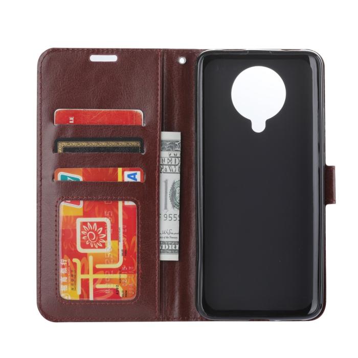 Bild 3, Xiaomi Poco F2 Pro - Crazy Horse Plånboksfodral - Brun