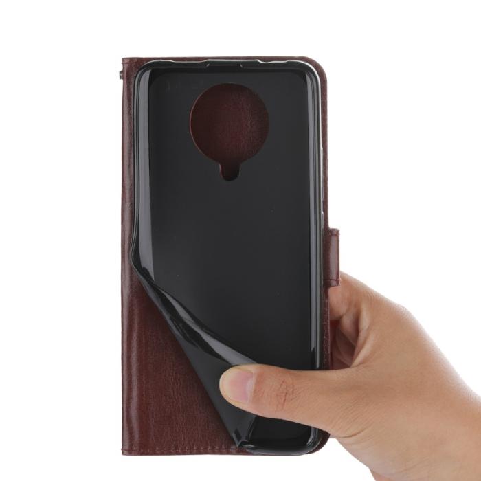 Bild 5, Xiaomi Poco F2 Pro - Crazy Horse Plånboksfodral - Brun