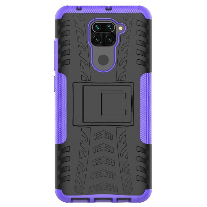 Bild 4, Xiaomi Redmi Note 9 - Ultimata Stöttåliga Skalet med Stöd - Lila