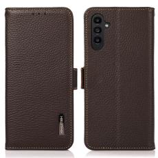 KHAZNEH Galaxy S25 Plus / S24 Plus Fodral RFID Äkta Läder Brun