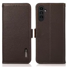 KHAZNEH Galaxy S25 Plus / S24 Plus Fodral RFID Äkta Läder Brun